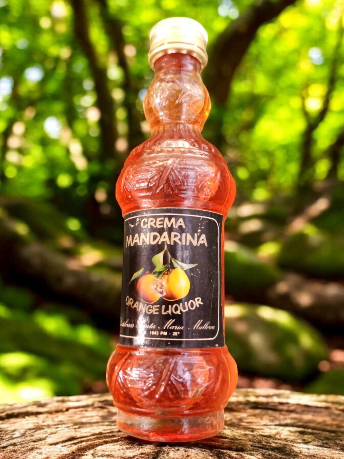 Mignonette liqueur Crema Mandarina orange vintage – bouteille mini alcool rare