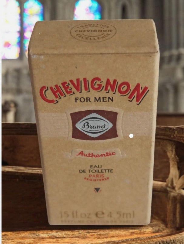 Miniature parfum Chevignon vintage homme, boîte carton, eau de toilette rare