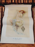 Lithographie ancienne Les Paradis artificiels Meunier art déco rétro nu féminin