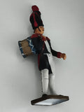 Figurine ancienne plomb tambour militaire Empire peinture main soldat rétro