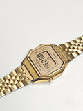 Montre Casio femme rétro LA680WE champagne, collection vintage ancienne, occasio
