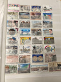 Lot de timbres oblitérés Italie thématiques variées couleurs vives (support excl