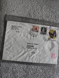 Lettre affranchie Hongrie Budapest timbres Magyar Posta papillon cerf (Ref 27)
