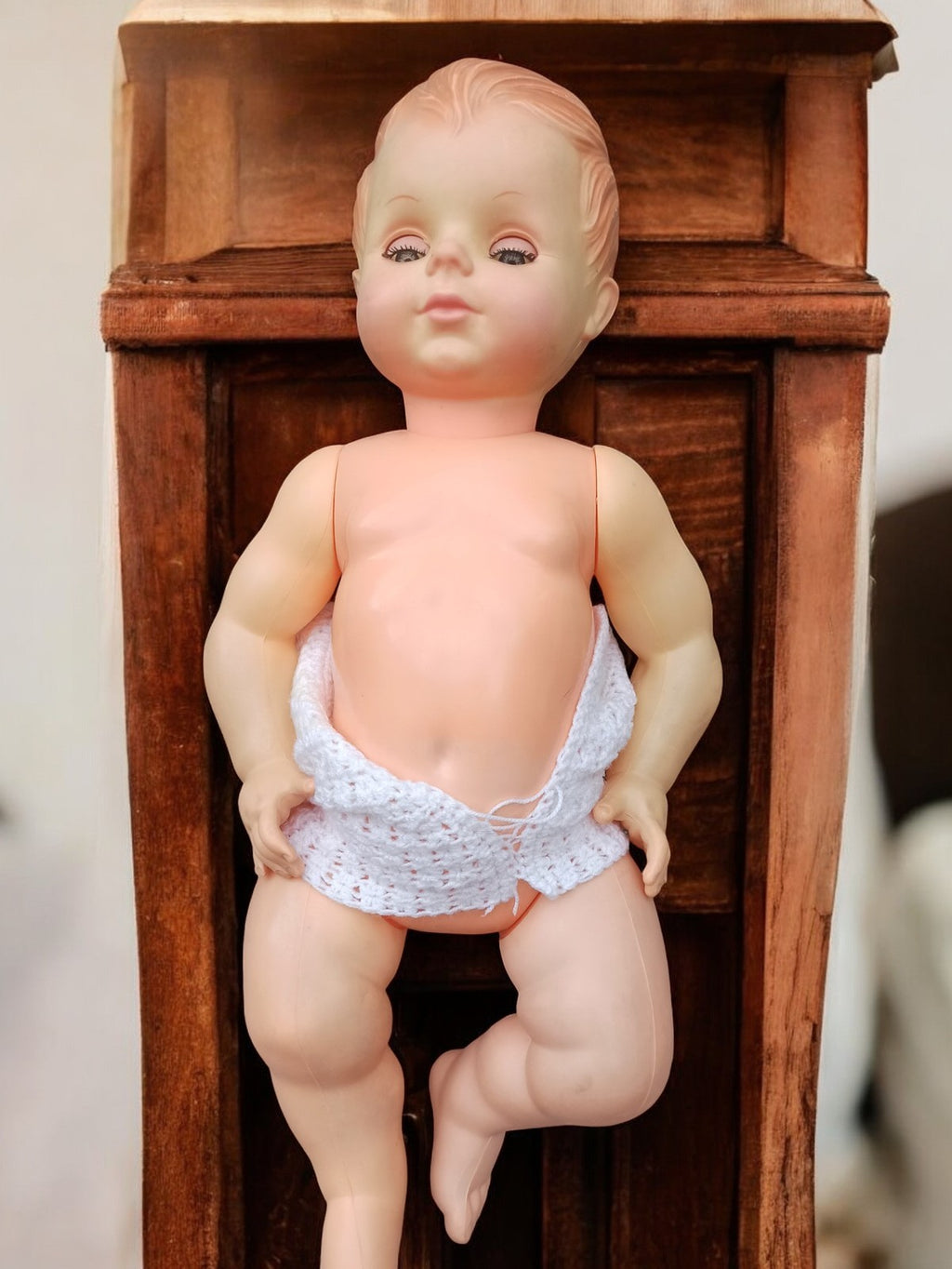 Grande poupée ancienne France vintage bébé rétro yeux dormeurs
