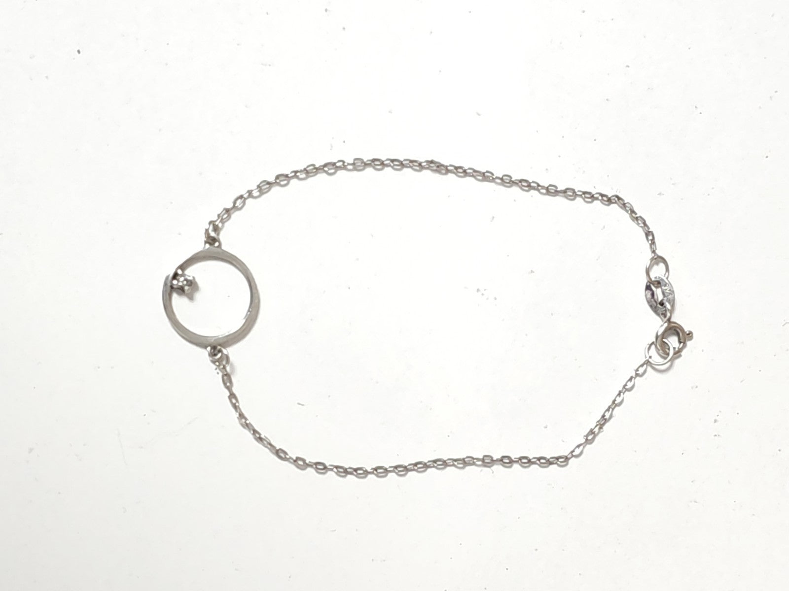 Collier massif en argent, bijou élégant d'occasion, accessoire mode femme