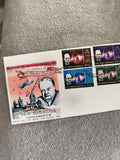 Lettre premier jour Churchill 1966 New Hebrides Condominium timbres commémoratif