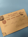 Ancienne carte postale Suisse timbre oblitéré philatélie vintage, adressée Marse