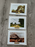 Cartes postales philatélie Corot x3 paysages reproduction