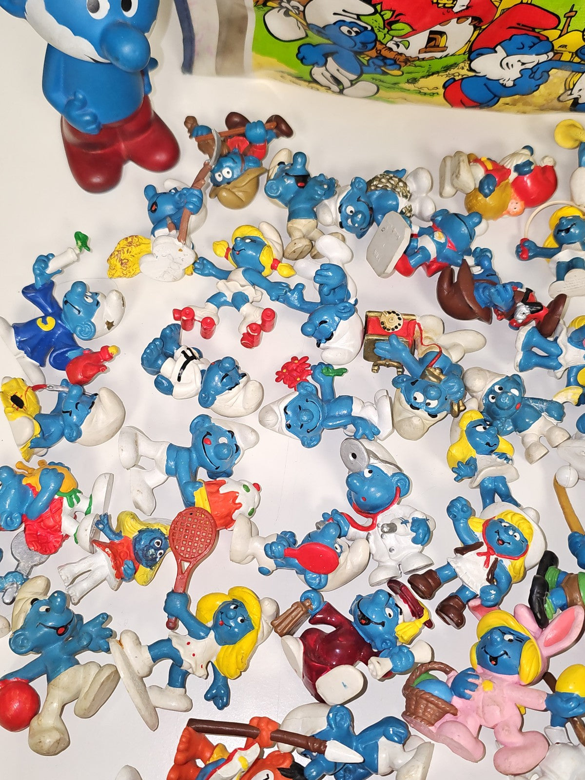 Gros lot figurines Schtroumpfs vintage anciennes, collection rétro rare occasion