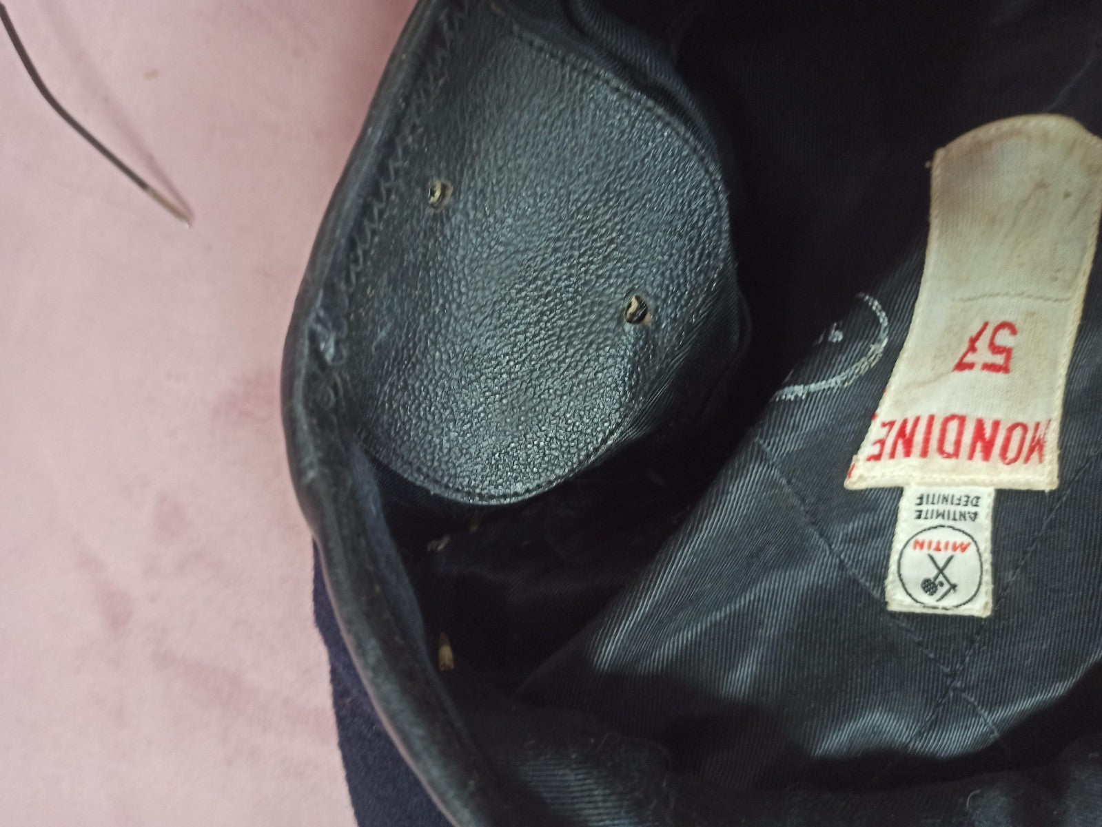 Béret commando MONDINE 57 ancien militaire bleu marine vintage Algérie