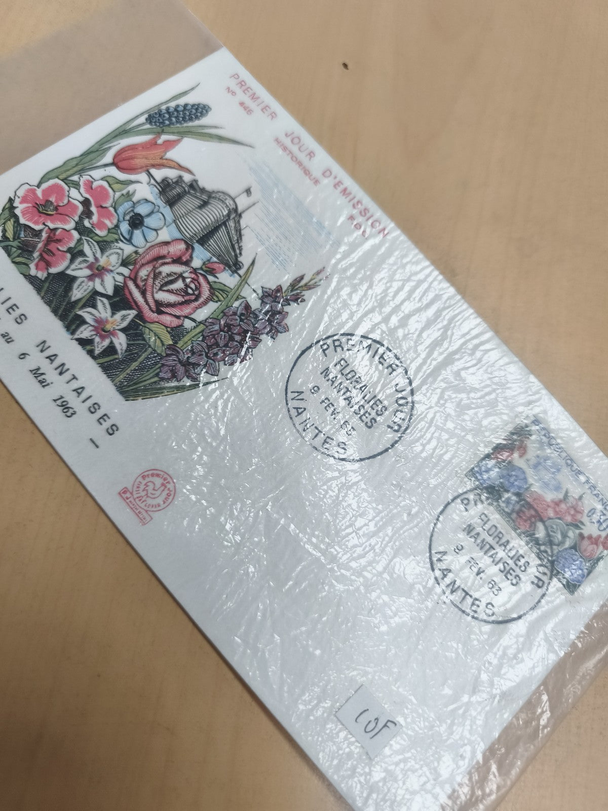 Enveloppe Premier Jour Nantes 1963 Flora FDC philatélie timbre fleurs