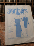 Patron couture vintage Avantages N°14 robe droite 36-40-44 rétro ancien