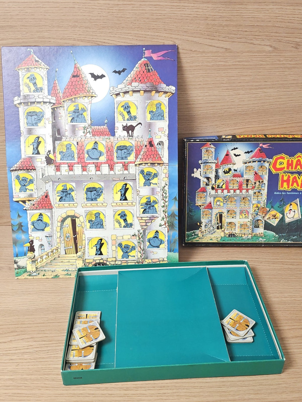 Jeu de société rétro Château Hanté ancien, version vintage, à restaurer, rare
