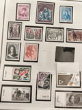 Timbres Monaco 1975 thématiques Europa, musique, personnages, lot philatélie