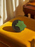 Broche cyclotourisme ancienne France FFCT émail vert médaille vintage