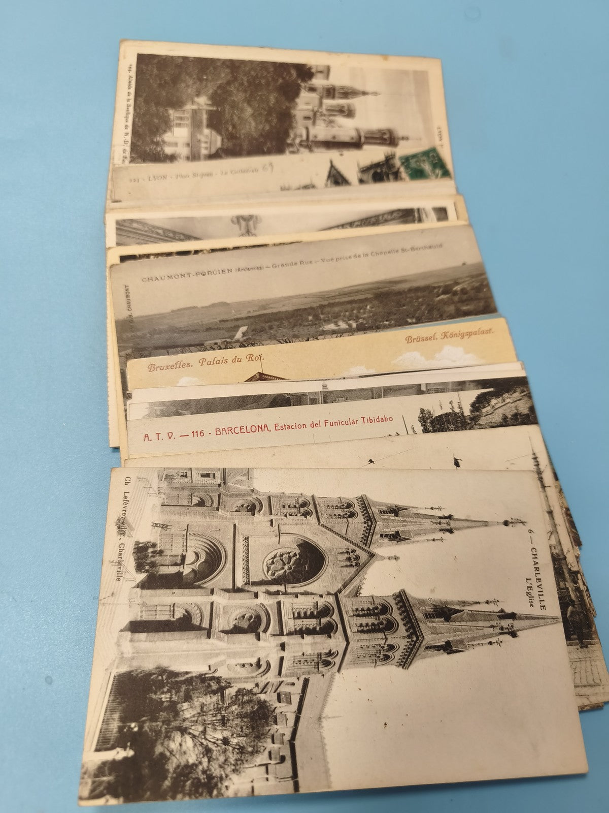 Lot cartes postales anciennes CPA monuments villes France Europe vintage vrac