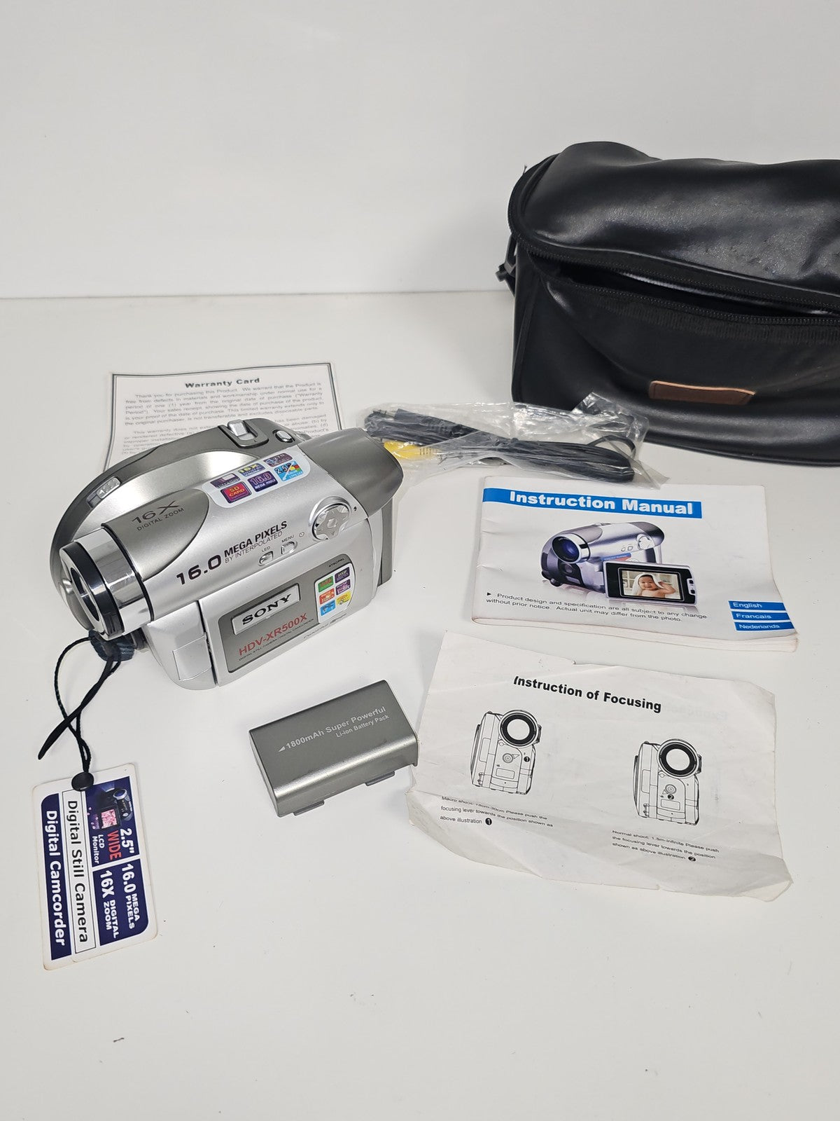 Caméscope Sony HDV-XR500X 16MP Full HD - Lecteur vidéo numérique, sans câbles