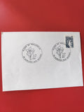 Enveloppe philatélie France 1984 avec timbre Marianne et cachets floraux