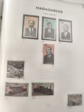 Timbres Madagascar Poste Aérienne présidents trains Apollo animaux philatélie