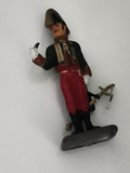 Figurine soldat ancien en plomb époque Empire uniforme rouge noir vintage