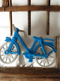 Vélo Playmobil bleu vintage années 70 accessoire ancien jouet rétro