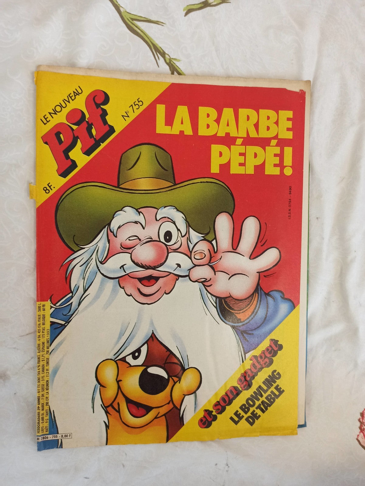 Magazine Le Nouveau Pif n°755 vintage années 80 BD rétro à restaurer