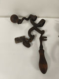 Ancien outil de sertissage à poignée bois, vintage, collection outillage ancien