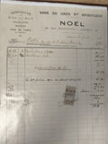 Ancien document commercial 1913 Vins Noël Annecy facture timbre fiscal vintage