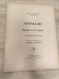 Ancien livre partitions Vivaldi violon piano Sonate en Ut majeur Éd. Senart