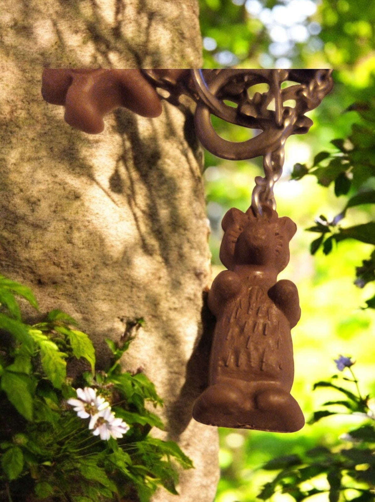 Porte-clés vintage figurine ours marron rétro – Accessoire publicitaire ancien