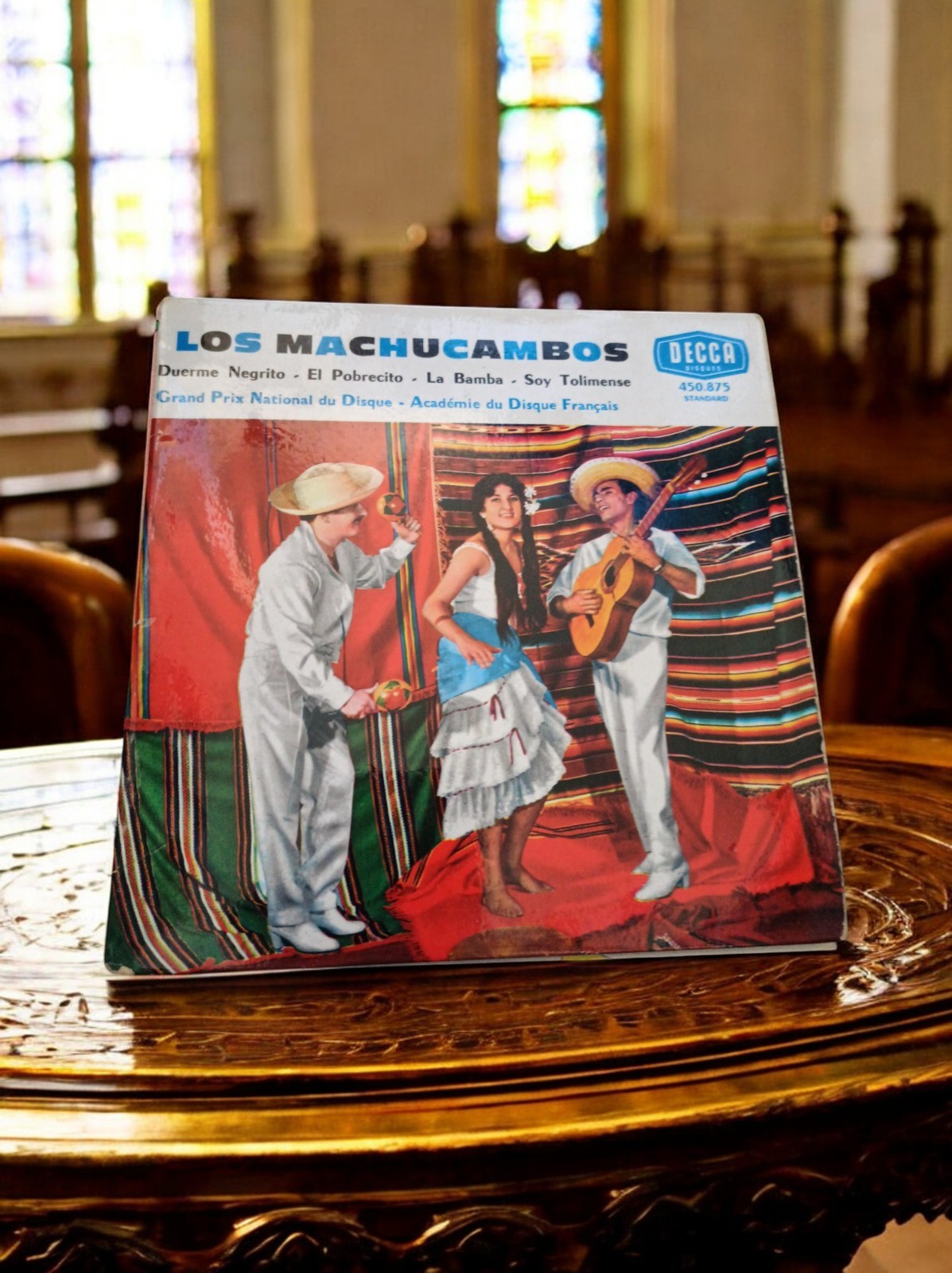Vinyle 45 tours Los Machucambos DECCA pochette couleur vintage années 60