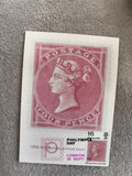 Timbre commémoratif Philatélie Philympia 1970 Londres 1855 four pence rose