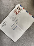 Lettre affranchie Algérie 1956 timbre militaire enveloppe SOREINT Marseille