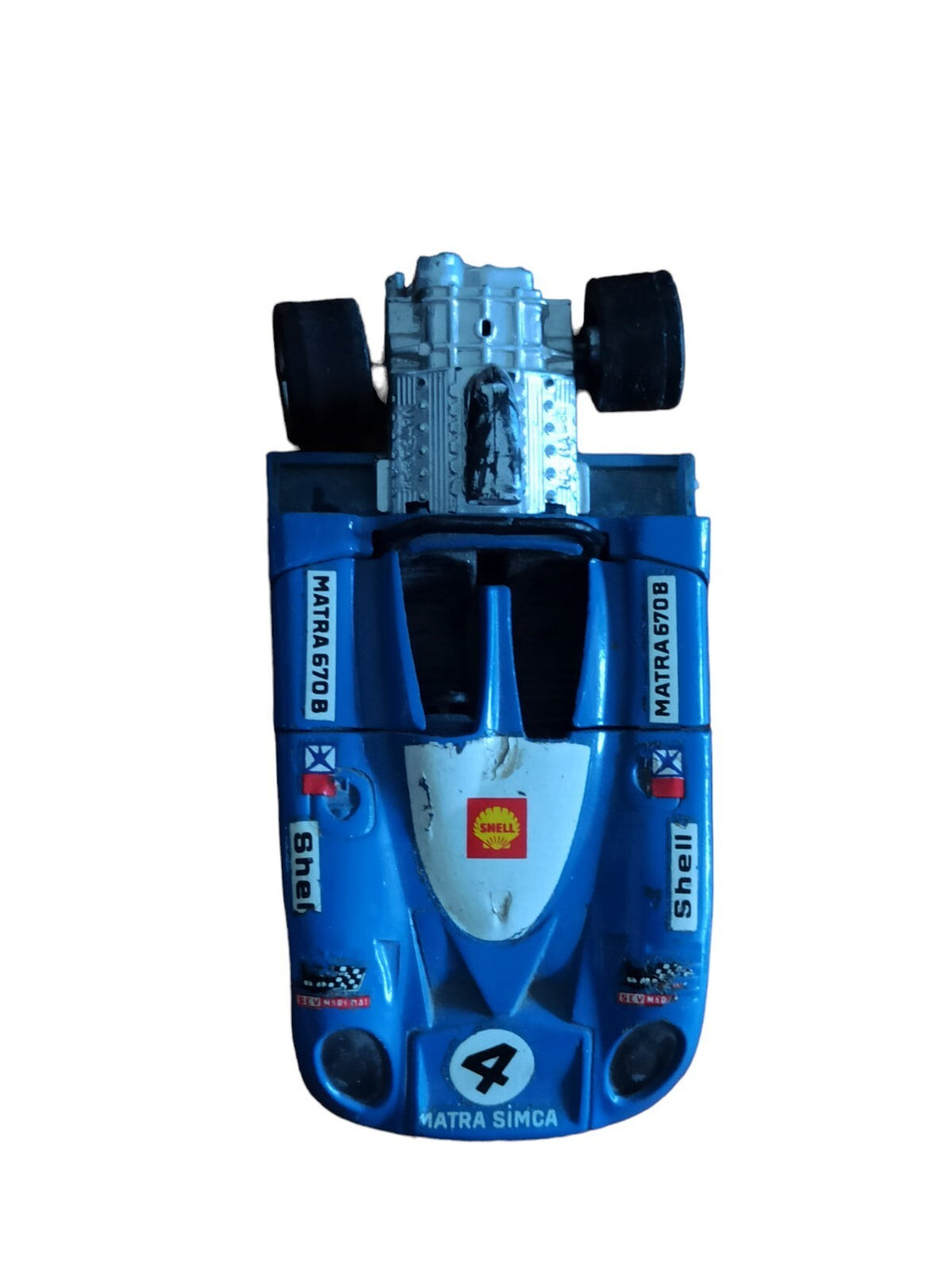 Voiture miniature Norev MATRA Simca 670B vintage bleue déco Shell 1:43
