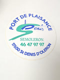 Vintage autocollant publicitaire ancien port de plaisance rétro déco marine