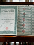 Action au porteur Société Minière Djebel Felten 1952 authentique ancien titre