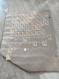 Gros lot ancien timbres Marianne orange sur planche philatélie étude France