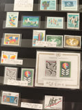 Timbres Vereinte Nationen ONU Autriche thèmes paix économie 1979-80 philatélie