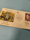 Enveloppe premier jour d?émission FDC Charlemagne timbre Salon de l?Enfance 1966