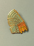 Vintage pin's McDonald's Mexico City ancien émaux, motif aztèque rare collection