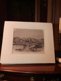 Gravure ancienne Vue de Sidi-Ferruch Julia Caesarea encadrée vintage déco