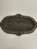 Cendrier ancien Paquebot Normandie métal, Art déco, souvenir transatlantique