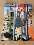 Poster vintage manga téléphone Asuka Evangelion illustration couleur
