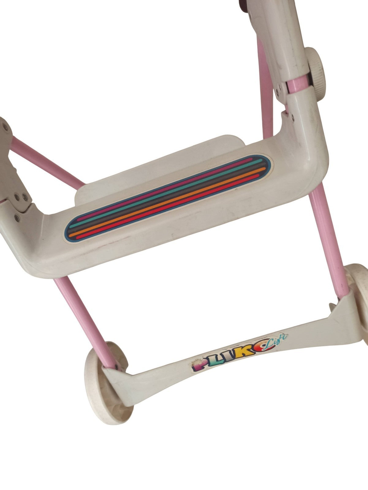 Chaise haute poupée Vogue vintage, plastique blanc rose, accessoire rétro années