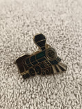 Pin's vintage locomotive train émaillé noir vert doré rétro (Ref 7)