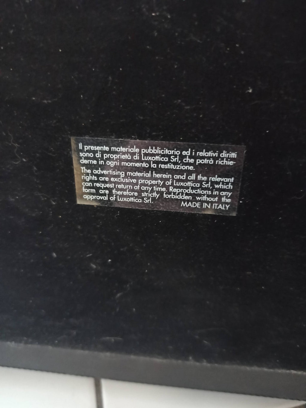 Présentoir ancien Prada vintage rare, objet de collection rétro marque luxe déco