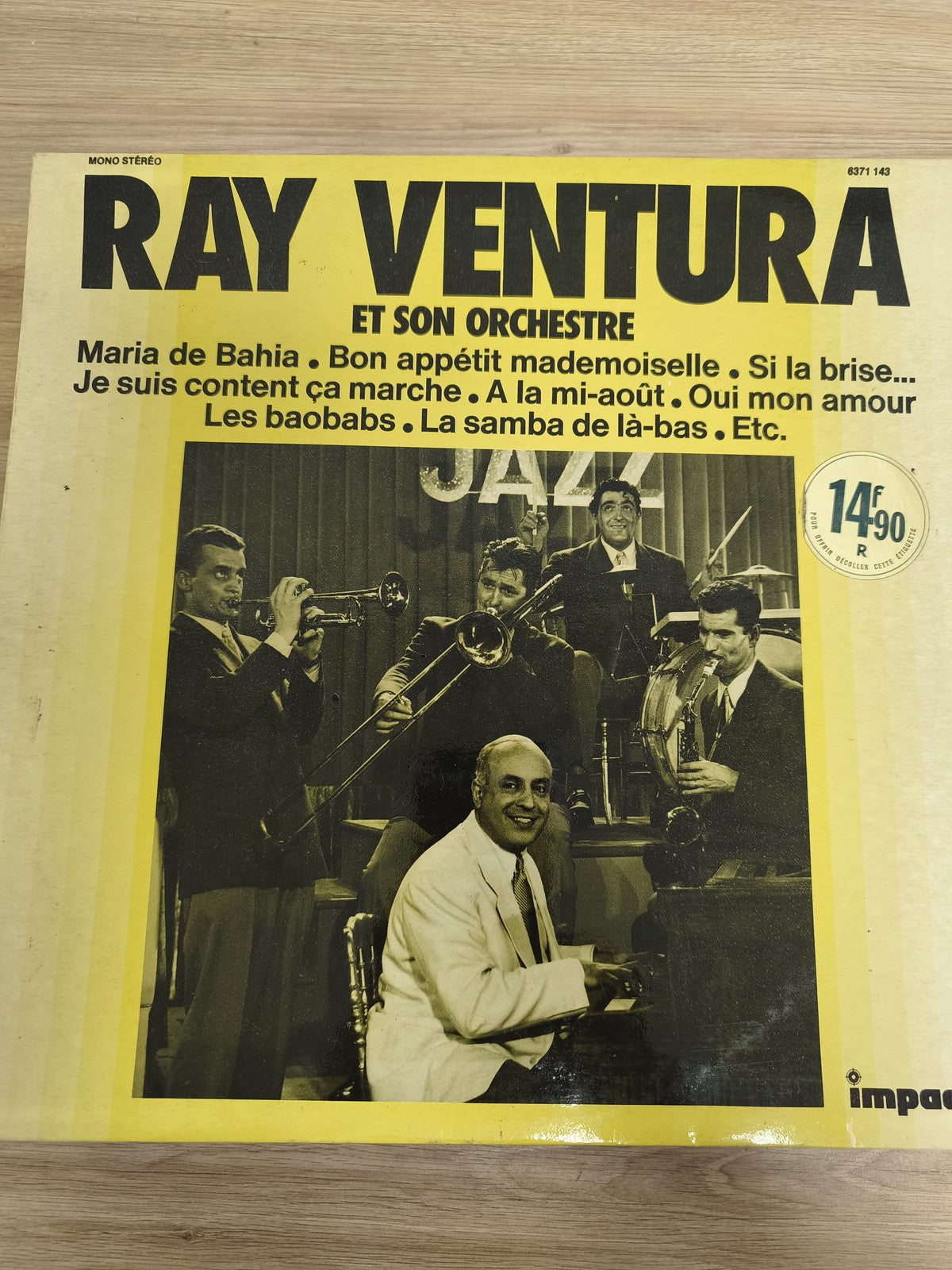 Vinyle 33T Ray Ventura et son Orchestre Impact Jazz Maria de Bahia