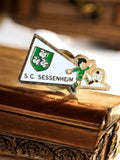 Pin's vintage football S.C. Sessenheim émaillé blason joueur ancien