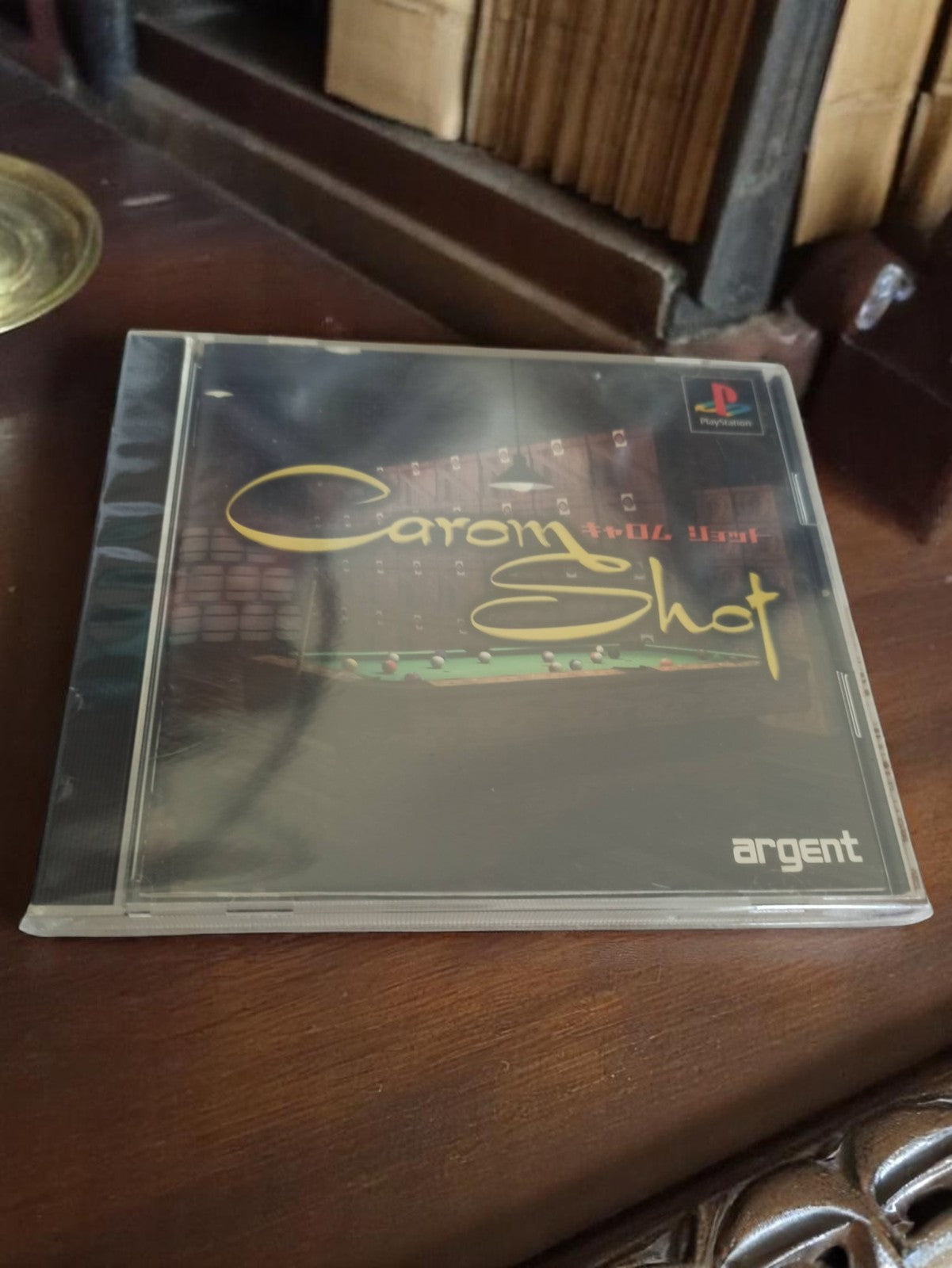 Jeu PS1 Carom Shot japonais PlayStation vintage billard argent