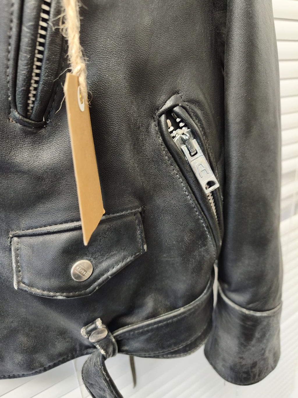 Blouson cuir vintage homme Expresso ancien veste rétro taille L collectionneur